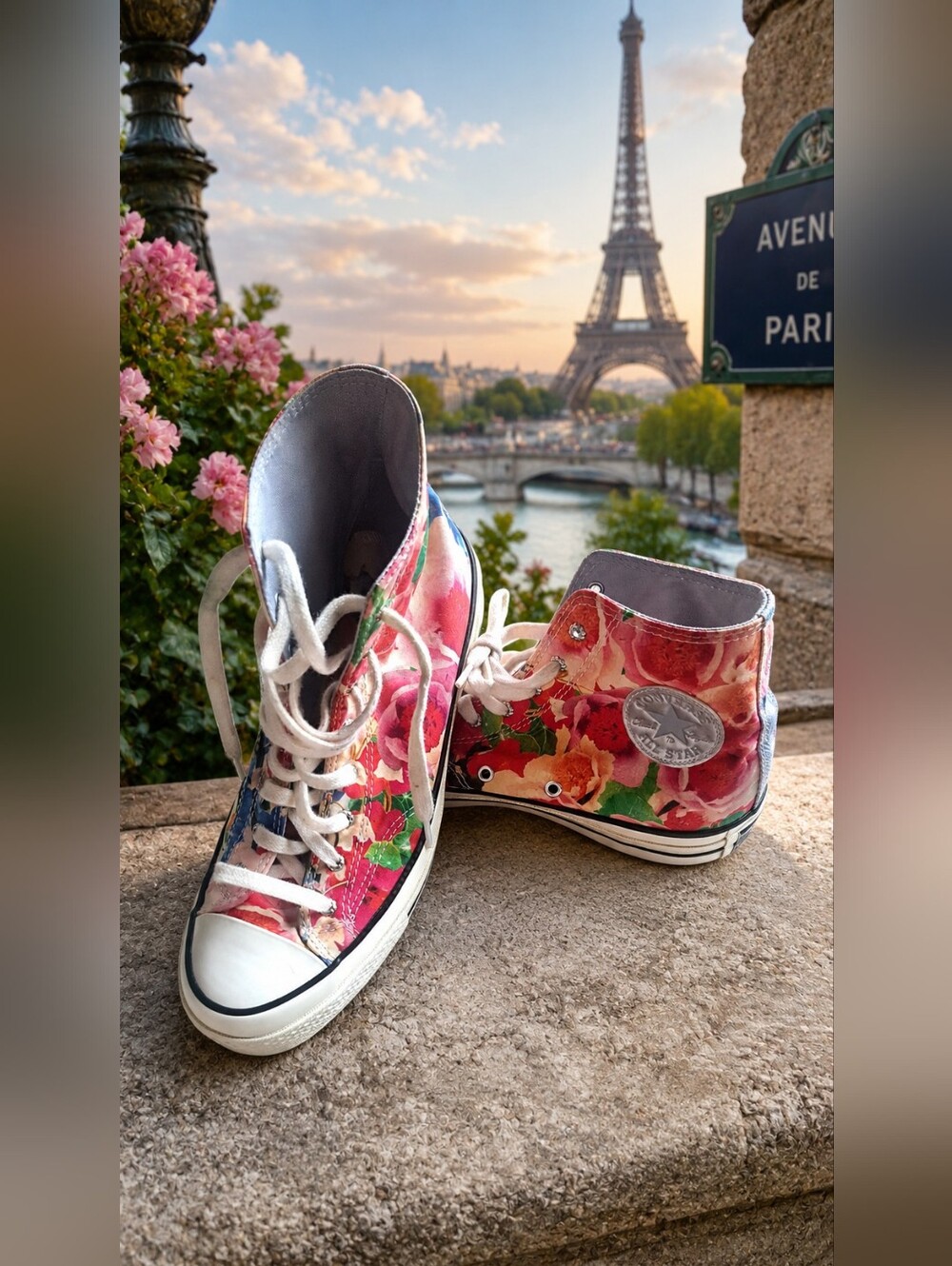 🌸 Limited Edition Converse Chuck Taylor All Star Floral Paris Edition High Top